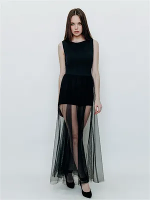 Вечернее платье Венсдей с сеткой, комбинезон с шортами IDI ALEN 7945268  купить в интернет-магазине Wildberries