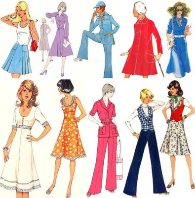 Мода 70-х годов: одежда девушки в семидесятые (фото)