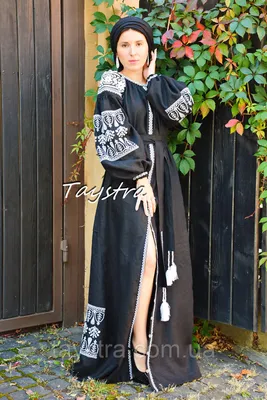 Арабское платье черное вышитое, платье в восточном стиле, довга вишита  сукня: заказ, цены в Одессе. Женские платья от \"ТМ \"Тайстра\"\" - 785383704