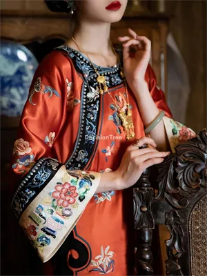 2023 китайские платья qipao, платья в восточном стиле, атласное китайское  платье-Ципао с принтом, элегантное вечернее восточное платье, qipao -  купить по выгодной цене | AliExpress