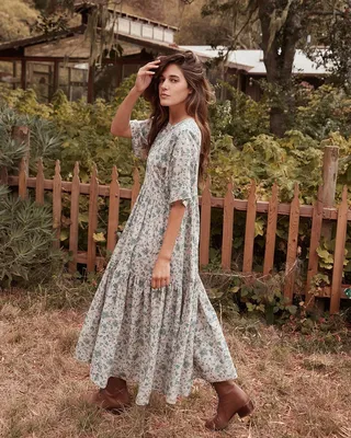 Платье в деревенском стиле - 77 фото