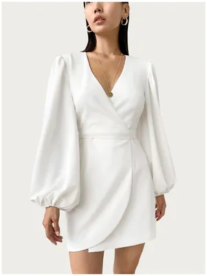 RIMARKA Платье молочное Chris с объемными рукавами (молочный-S-M) — купить  в интернет-магазине по низкой цене на Яндекс Маркете