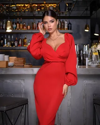 Красное платье с открытыми плечами, платья с объемными рукавами 2021, 7  цветов, Xs,s,m,l, цена 1320 грн — Prom.ua (ID#1290281372)