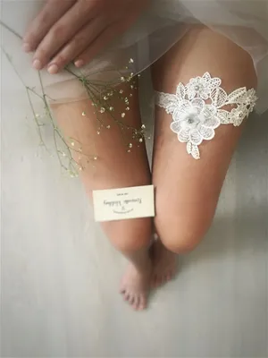 Подвязка невесты в виде цветка свадебная кружевная на ногу Romantic Wedding  15686262 купить в интернет-магазине Wildberries