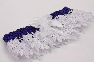 Синяя подвязка для невесты - заказать в интернет-магазине «Пион-Декор» или  свадебном салоне в Москве