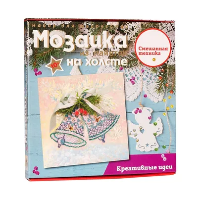 Купить Мозаика из пайеток на холсте Колокольчики - Медведь Калуга