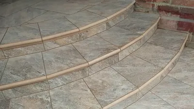 Облицовка радиусных ступеней. Finishing circular staircase. - YouTube
