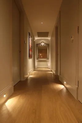 Подсветка пола в коридоре - 74 фото