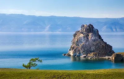 Обои природа, озеро, Байкал, скала Шаман, Ольхон, мыс Бурхан картинки на  рабочий стол, раздел природа - скачать