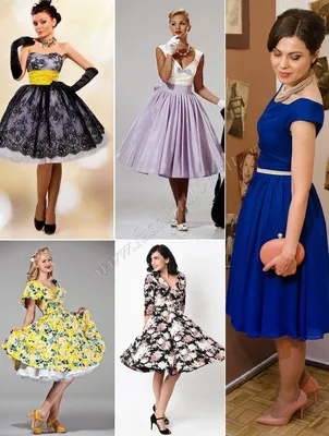 Платья в стиле стиляг: как подобрать, фото и видео | Платья, Стиль, Юбка с  высокой талией