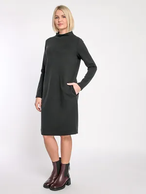 Черное платье прямого кроя в стиле спорт-шик Gerry Weber Edition купить за  8160 руб | арт. 585080-44020/11000 | Интернет-магазин Gut!
