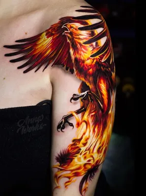 Татуировка феникс на руке (48 фото)