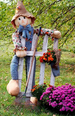 Мини пугало, для цветов и растений - игрушка 40 см , цвет микс за 278 ₽  купить в интернет-магазине KazanExpress