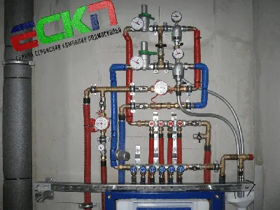 ЕСКП - Разводка труб ГВС (горячего водоснабжения), ХВС (холодной воды),  канализации