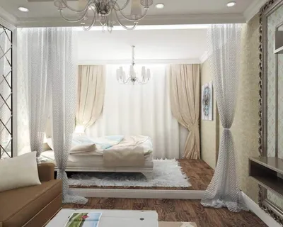 Спальня и гостиная в 1 длинной комнате: ВАРИАНТЫ ПЕРЕГОРОДКИ