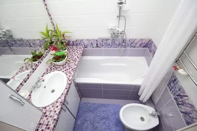 Визуализация ремонта ванной комнаты 4 м.кв. в двухкомнатной квартире