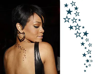 Rihanna Music Notes Tattoo | Rihanna star tattoo, Star tattoos, Rihanna  tattoo