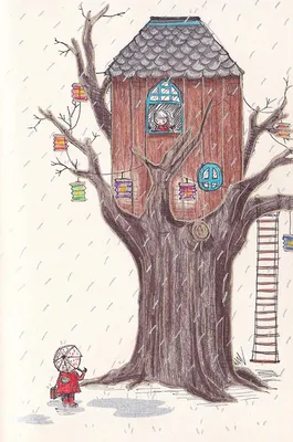 Дом на дереве рисунок, видео — для вдохновения, срисовывания