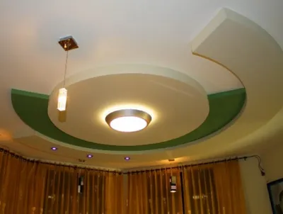 Потолок из гипсокартона: различные идеи дизайна, 160 фото