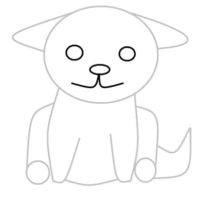 Как нарисовать щенка поэтапно карандашом | Рисунок щенка в компьютерной  программе