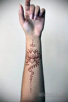 Пример рисунка тату хной на руке 28.11.2020 №348 -henna tattoo-  tatufoto.com - tatufoto.com