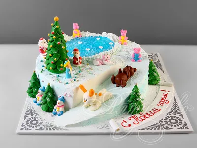 Новогодний торт № n99 стоимостью 7 000 рублей - торты на заказ  ПРЕМИУМ-класса от КП «Алтуфьево»