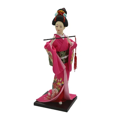 12inch Japanese Geisha Lady Doll with Rose Red Kimono Ornament Adult  Collectible - купить по выгодной цене | AliExpress