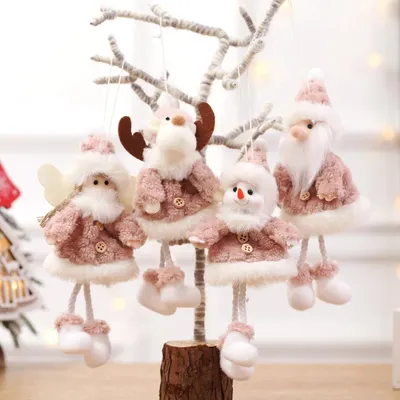 Детские игрушки, милые рождественские куклы, кукла Санта-Клаус, снеговик,  капли, украшения, подвеска на рождественскую елку, Мини Ангел, лось, кукла,  подарки для детей - купить по выгодной цене | AliExpress