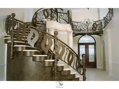 Красивые кованые перила для лестницы StR-78 можно заказать на сайте  grilana.net. \u0026#128296; Доставка бесплатная по Украине.