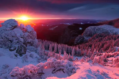 Самые красивые зимние пейзажи - 56 фото