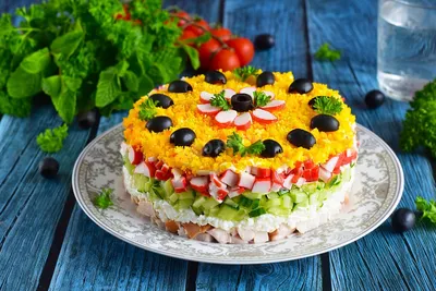 Быстрый салат на день рождения рецепт с фото пошагово и видео - 1000.menu
