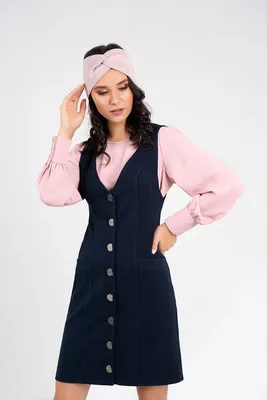 Зимний сарафан с пуговицами и карманами ⭐ Магазин женской одежды ТМ AZURI