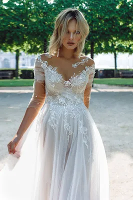 свадебное платье из тончайшего фатина Secret Sposa Maluma | Купить свадебное  платье в салоне Валенсия (Москва)