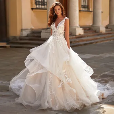 Бальное платье из фатина, свадебное платье, лиф с блестками и бисером,  роскошное свадебное платье с открытой спиной - купить по выгодной цене |  AliExpress