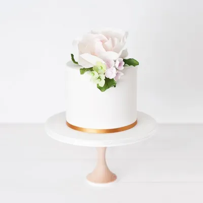 Свадебные одноярусные торты (55 фото)
