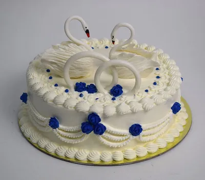 Свадебные одноярусные торты (68 фото)