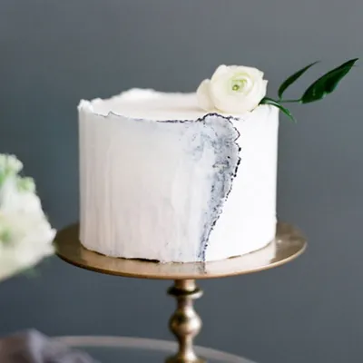 Свадебный торт минимализм одноярусный - 72 photo