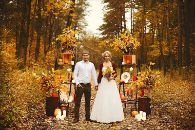 Красивая свадьба в природе стоковое фото. изображение насчитывающей счастье  - 95717388