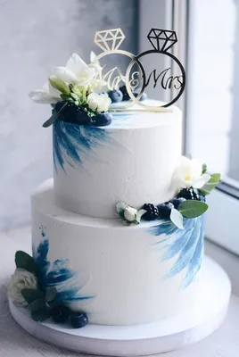 Pin de Виолетта Давыдова em свадебный торт | Bolos de casamento azuis, Bolo  de casamento, Bolo de casamento civil