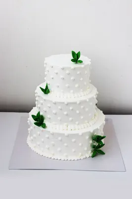 Артикул 23 - Сливочный свадебный торт. Без мастики