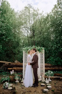 свадебная церемония в лесу, свадебная фотосессия, выездная свадьба в лесу,  свадебная фотозона, свадебная церемония - The-wedding.ru