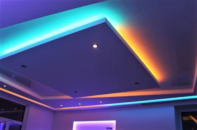 Светящиеся натяжные потолки – технология для оригинального интерьера |  AstamGROUP
