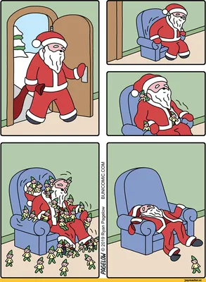 7 смешных комиксов про Деда Мороза от отечественных авторов | Смешные  картинки | Дзен