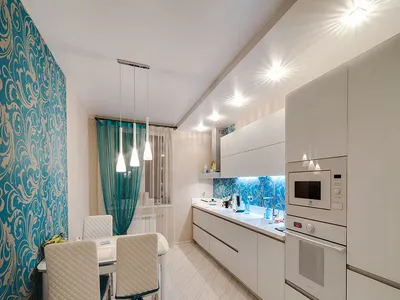 Сатиновый натяжной потолок в кухню 7,5 кв.м | Дизайн потолка, Дизайн  кладовой, Дизайн кухонных кладовых