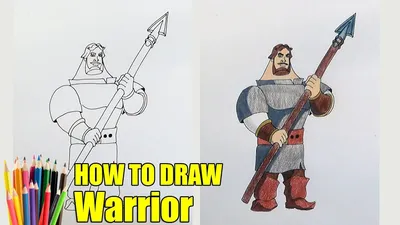 Как нарисовать Илью Муромца, Три Богатыря, How to draw Warrior - YouTube