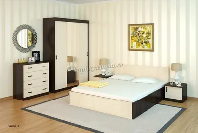 Спальня Бася (Венге/Дуб белфорт) купить в Ванино по низкой цене в интернет  магазине мебели