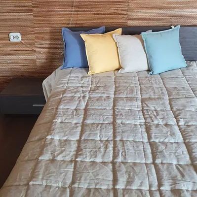 Стеганое одеяло изо льна, покрывало льняное Vigvam Shop размер 130х200см —  купить в интернет-магазине OZON с быстрой доставкой