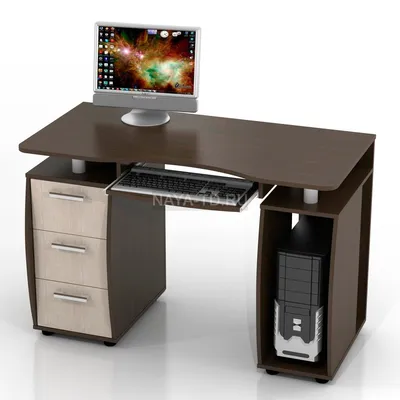 Компьютерный стол КС-12М Дрофа - оптимальная модель удобного письменного  стола для эффективной и продуктивной деятельности за компьютером!
