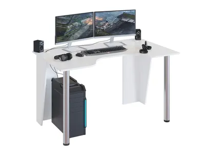 Игровой компьютерный стол КСТ-18 Белый купить в Москве за 6800 руб в  магазине Магмебель.ру