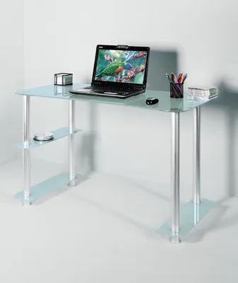 Купить компьютерный стол из стекла G020G2 матовый | Интернет-магазин Mebel  Apartment